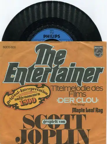 Single Scott Joplin: The Entertainer (Philips 6003 800) Original Interpretation