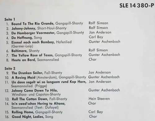 LP Rund um Kap Horn (Telefunken SLE 14 380-P) D 