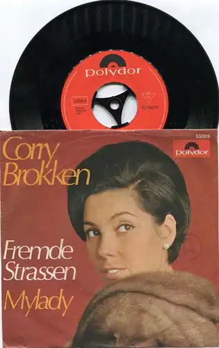 Single Corry Brokken: Fremde Strassen (Polydor 53 009) D 1968