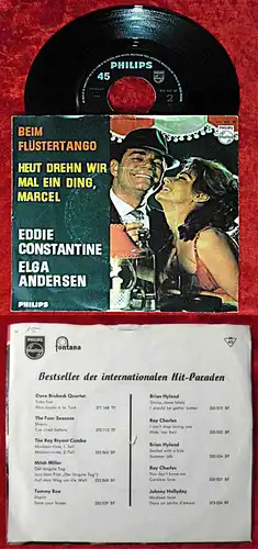 Single Eddie Constantine & Elga Andersen: Beim Flüstertango (Philips 373 095 BF)