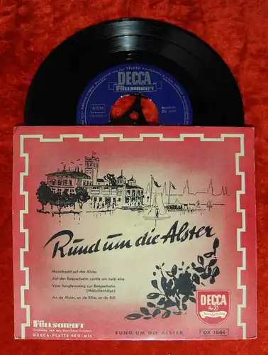 EP Rund um die Alster (Decca DX 1844) Füllschrift w/ Guschi Rieck Hans Albers