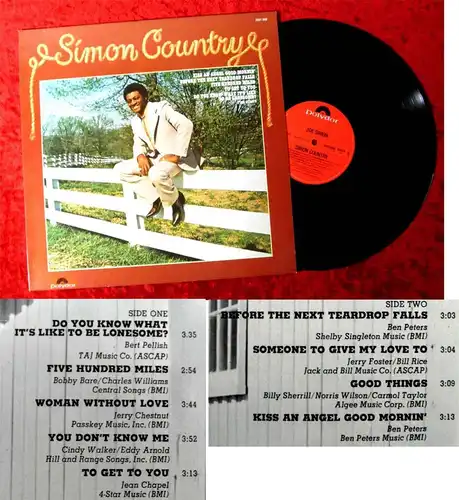 LP Joe Simon: Simon Country (Polydor 2391 080) D 1973