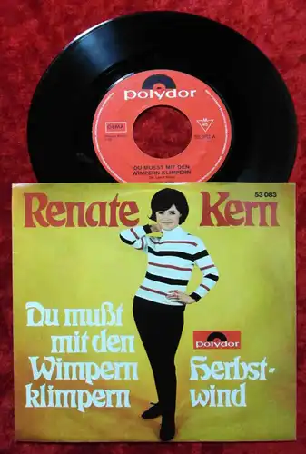 Single Renate Kern: Du mußt mit den Wimpern klimpern (Polydor 53 083) D 1968