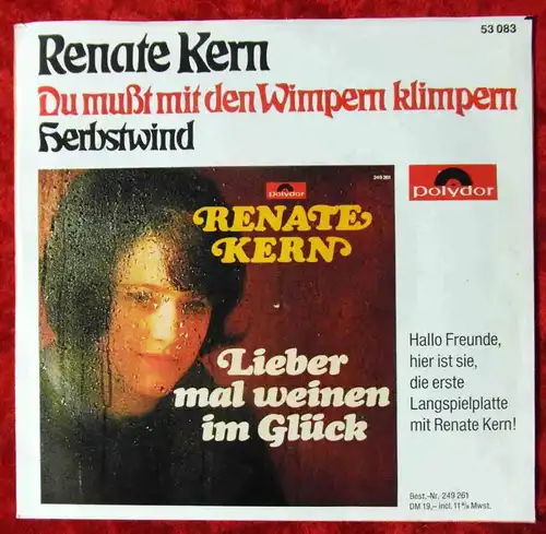 Single Renate Kern: Du mußt mit den Wimpern klimpern (Polydor 53 083) D 1968