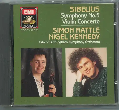 CD Simon Rattle Nigel Kennedy - Sibelius Symphony No. 5 (EMI) 1988