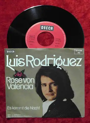 Single Luis Rodriguez: Rose von Valencia (Decca 611 760 AC) D 1975
