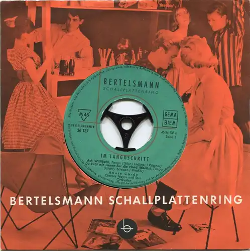 EP Annie Cordy / Charles Nowa: Im Tangoschritt (Bertelsmann 36 137) D
