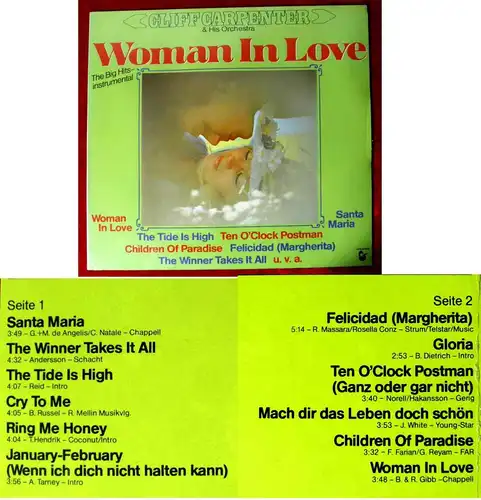 LP Cliff Carpenter: Woman in Love (Hansa 203 279-241) Still Sealed