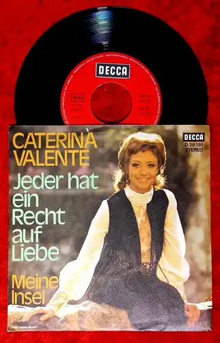 Single Caterina Valente: Jeder hat ein Recht auf Liebe (Decca D 29 151) D