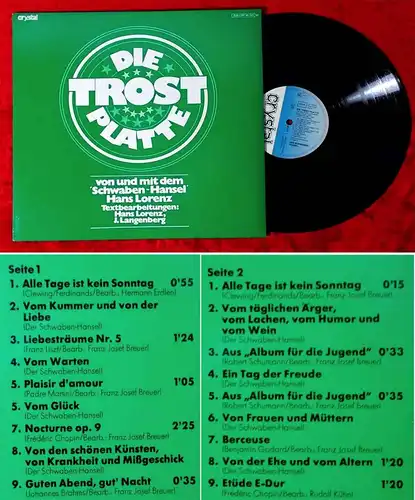LP Die Trost-Platte mit Hans Lorenz (Schwaben-Hansel) (Crystal 028 CRY-45 133) D