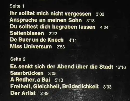 LP Knut Kiesewetter: Ihr solltet mich nicht vergessen (BASF 20 217337) D