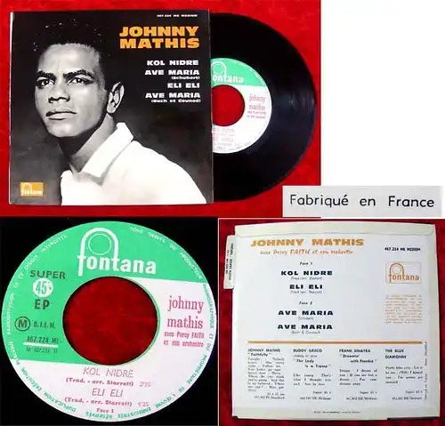 EP Johnny Mathis: Kol Nidre / Eli Eli / Ave Maria