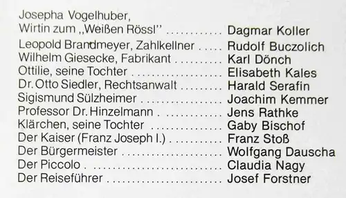 LP Dagmar Koller: Im weißen Rößl (Teletheater 1985) D