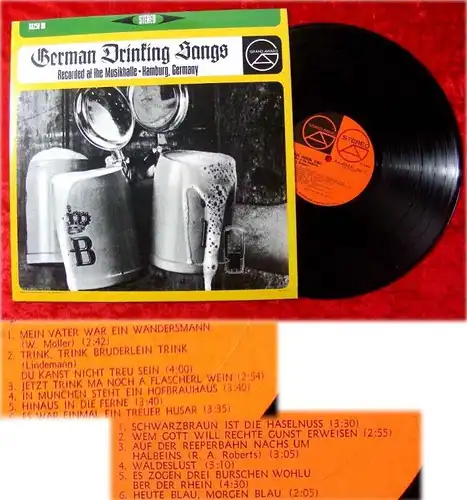 LP German Drinking Songs at Musikhalle Hamburg 1960