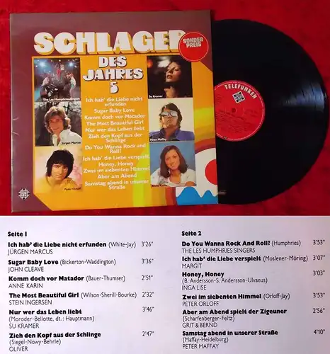 LP Schlager des Jahres 5 (Telefunken 622043 AF) D 1974 Les Humphries Singers Co.