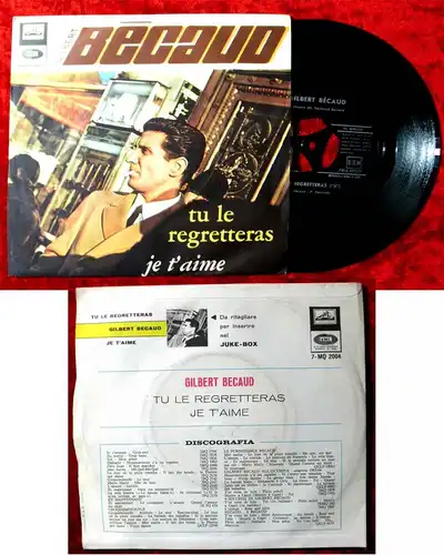 Single Gilbert Becaud: Tu Le Regretteras (EMI 7-MQ 2004) Italien