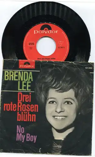 Single Brenda Lee: Drei rote Rosen blüht (Polydor 52 382) D 1965