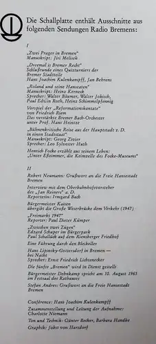 LP Hans Joachim Kulenkampff: Bremer Kapitelchen (Radio Bremen) 1966 