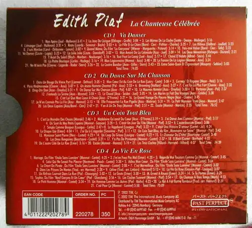 4CD Box Edith Piaf: La Chanson Célébrée (2002)