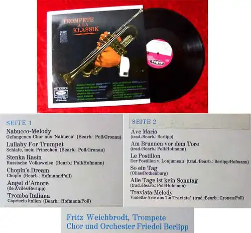 LP Fritz Weichbrodt & Orchester Friedel Berlipp: Trompete á la Klassik (Vogue) D