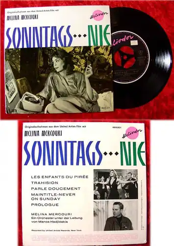 EP Melina Mercouri: Sonntags Nie (Heliodor 463 201) 1960