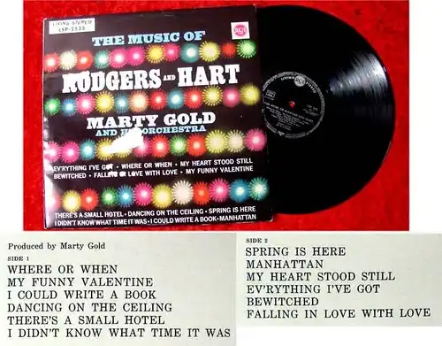 LP Marty Gold Music of Rodgers and Hart