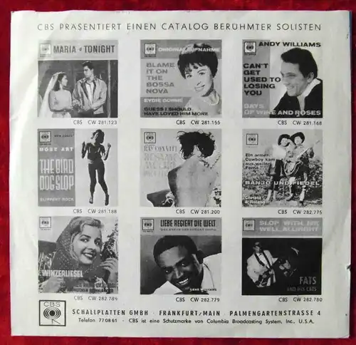 Single Enrique Guzman: Dame Felicidad (CBS 1290) D 1964