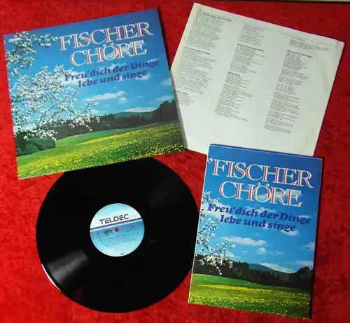 LP Fischer Chöre: Freu Dich der Dinge lebe und singe (Teldec 626303 AS) PR Mappe