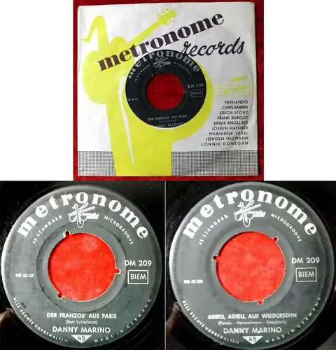 Single Danny Marino: Der Franzos´ aus Paris (Metronome DM 209) D
