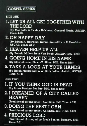 LP Brook Benton: The Gospel Truth (Atlantic 40 224) D 1971