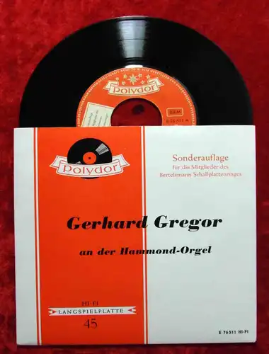 EP Gerhard Gregor an der Hammondorgel (Polydor E 76 511 HiFi) Clubauflage 1959