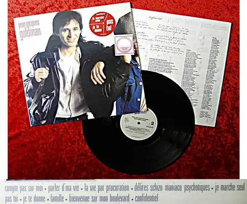 LP Jean Jacques Goldman: Non Homologue (Epic EPC 26678) F 1985