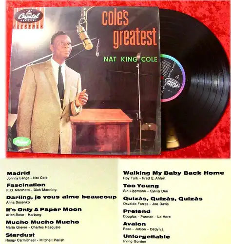 LP Nat King Cole: Cole's Greatest (Capitol) D