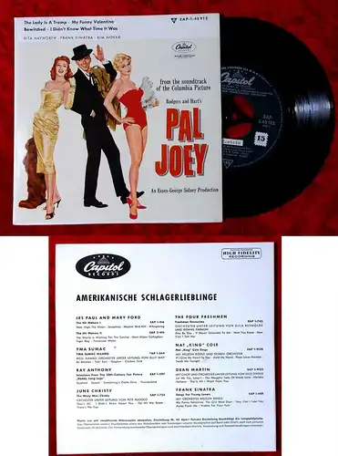 EP Pal Joey - Frank Sinatra Rita Hayworth Kim Novak (Capitol EAP-1-45912) D