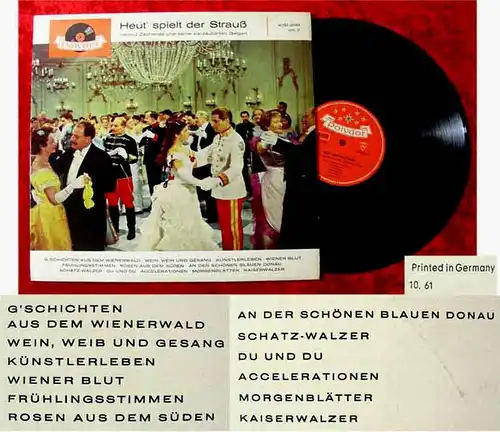 LP Helmut Zacharias: Heut spielt der Strauß (Polydor 46 556 LPHM) D 1961