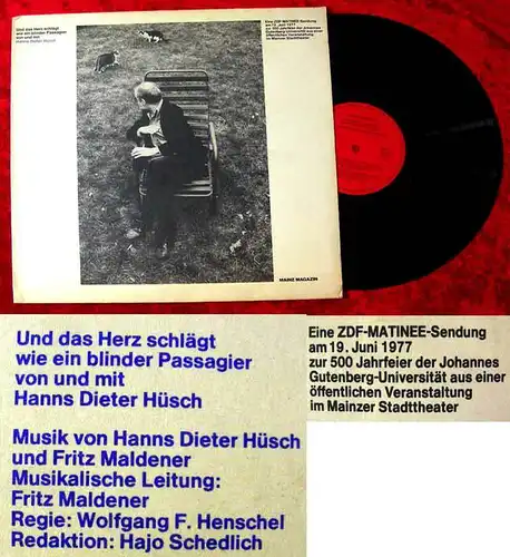 LP Hanns Dieter Hüsch: ZDF Matinee Sendung am 19. Juni 1977