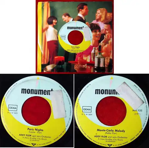 Single Arno Flor: Paris Nights / Monte Carlo Melody (Monument 1135) D Muster