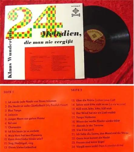 LP Klaus Wunderlich 24 Melodien die man nie vergisst (S