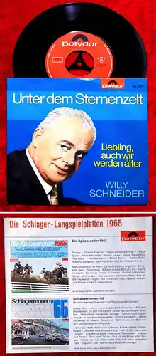 Single Willy Schneider: Unter dem Sternenzelt (Polydor 52 355) D 1964