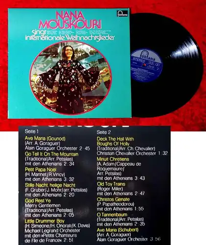 LP Nana Mouskouri singt internationale Weihnachtslieder (Fontana 6325 330) D 72