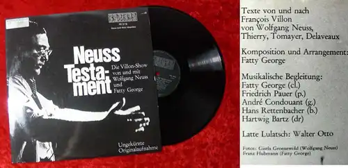 LP Wolfgang Neuss: Neuss Testament (Preiser)