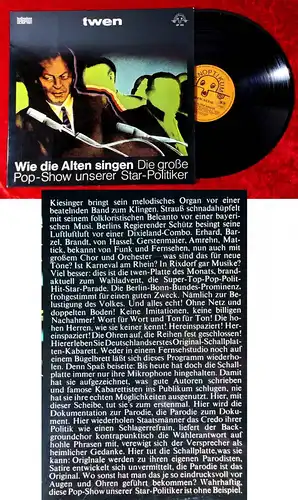 LP Wie die Alten singen - Große Pop-Show unserer Star Politiker (Twen BP 003) D