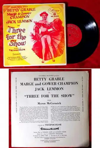 25cm LP Three for the Show - Betty Grable Jack Lemmon Marge & Gower Champion