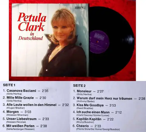 LP Petula Clark in Deutschland (Bellaphon BI 15141) D 1975