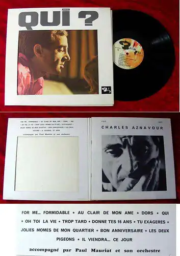 LP Charles Aznavour: Qui? (Barclay) w/ Booklet (F)