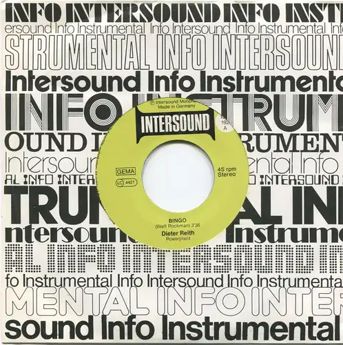 Single Dieter Reith: Bingo (Intersound 192) D