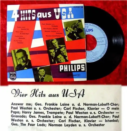 EP 4 Hits aus USA Frankie Laine Four Lads Harry James