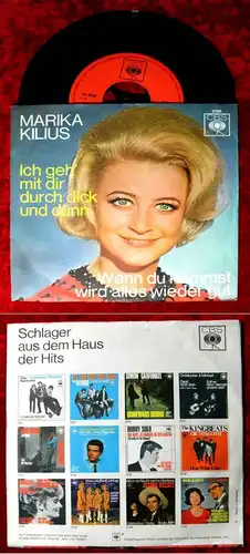 Single Marika Kilius: Ich geh mit dir durch dick und dünn (CBS 2309) D 1966