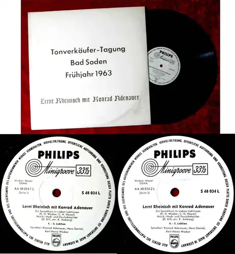 LP Tonverkäufer Tagung Bad Soden 1963 - Lernt Rheinisch mit Konrad Adenauer
