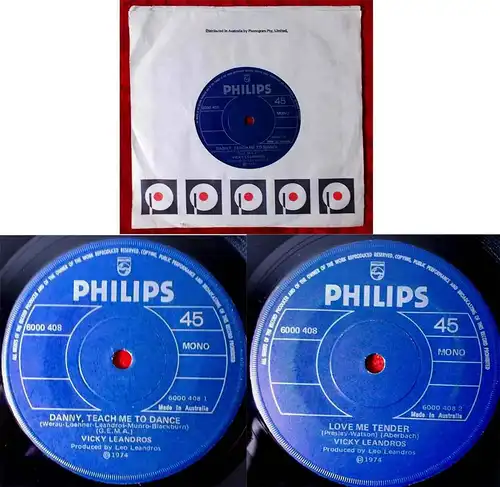 Single Vicky Leandros: Danny, teach me to dance (Philips 6000 408) Australien 74